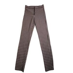 Pantalon chic Garage femme taille Small P motif pied-de-poule blanc noir